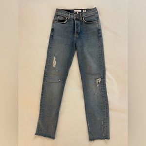 RE/DONE 90s High Rise Ankle Crop Stretch Jeans